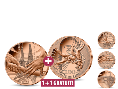 Paris 2024 : Les monnaies commémoratives 1/4 Euro en acier cuivré en l'honneur des athlètes !